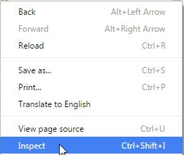 inspect element